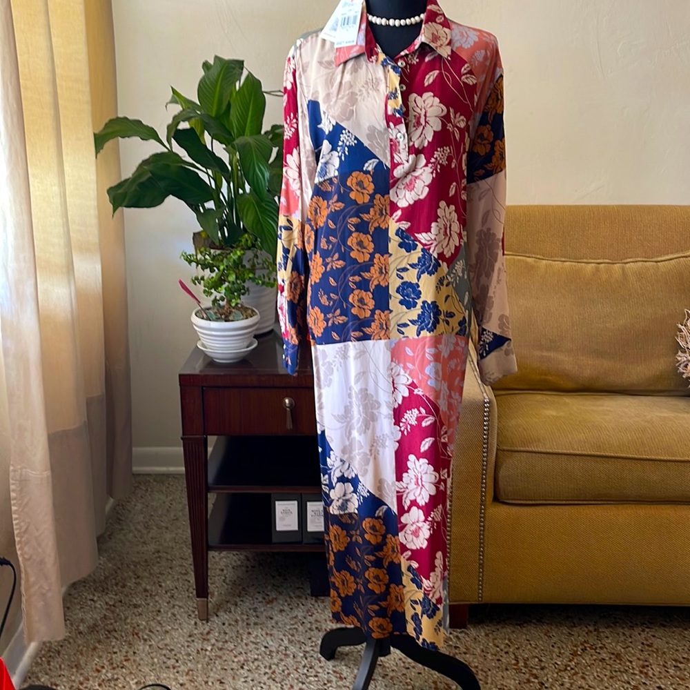 Johnny Was maxi dress multi terra color NWT